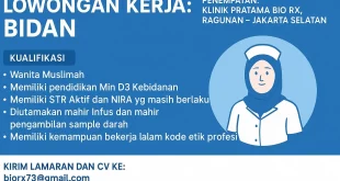 Lowongan Kerja Bidan – Klinik Pratama Bio RX, Ragunan, Jakarta Selatan