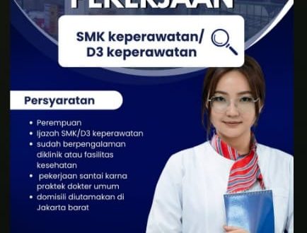 Lowongan Kerja Tenaga Keperawatan di Praktik Dokter Umum