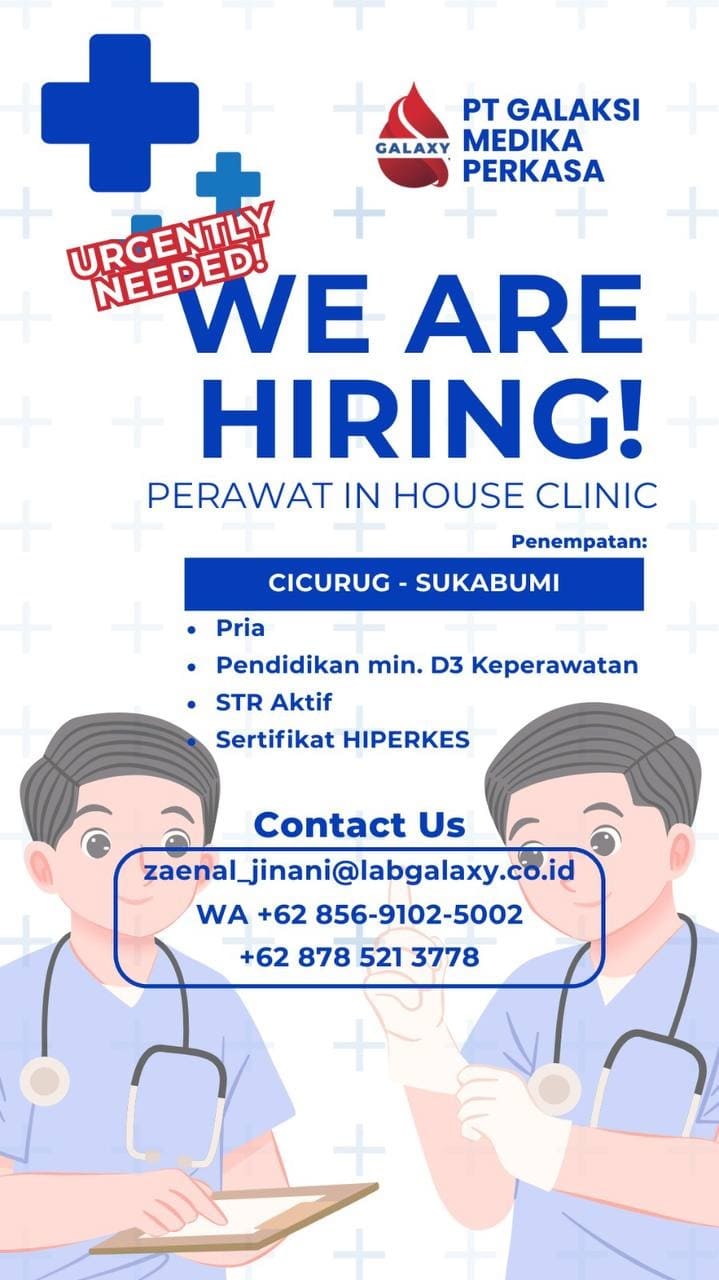 Lowongan Kerja Perawat Klinik Pratama Galaxy Medical Center Sukabumi