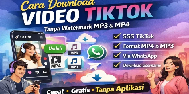 cara download video TikTok tanpa watermark MP3 dan MP4 tercepat tanpa aplikasi