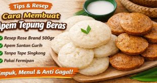 cara membuat apem tepung beras empuk menul tanpa tape menggunakan fermipan dan santan