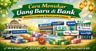 Ilustrasi cara menukar uang baru di bank seperti BI, BRI, Mandiri, BCA, BSI, dan bank daerah menjelang Lebaran
