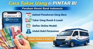 Cara tukar uang di PINTAR BI resmi Bank Indonesia untuk penukaran uang baru dan uang rusak secara online