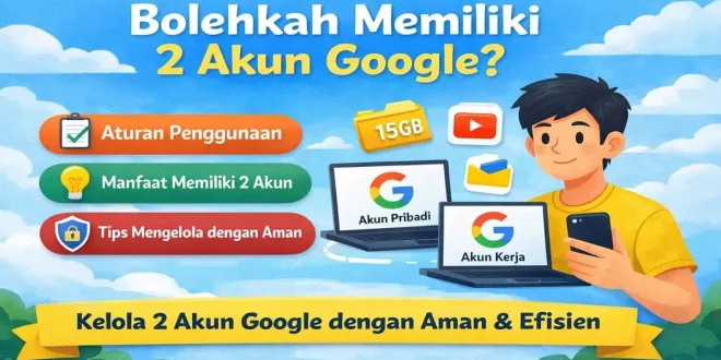 Ilustrasi penjelasan bolehkah memiliki 2 akun Google untuk memisahkan akun pribadi dan akun kerja
