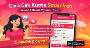Ilustrasi cara cek kuota Smartfren lewat aplikasi MySmartfren untuk melihat sisa kuota internet dan masa aktif paket data.