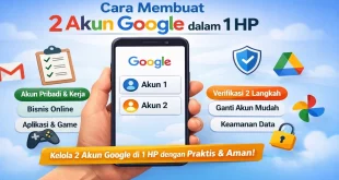 Ilustrasi cara membuat 2 akun Google dalam 1 HP untuk memisahkan akun pribadi dan pekerjaan di smartphone Android