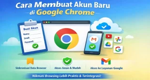 Ilustrasi langkah cara membuat akun baru di Google Chrome untuk sinkronisasi data dan akses layanan Google di berbagai perangkat.