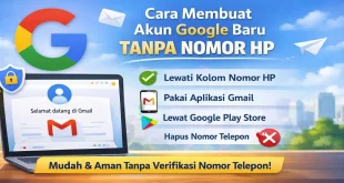 Ilustrasi cara membuat akun Google baru tanpa nomor HP melalui Gmail dan Google Play Store dengan langkah mudah dan aman.