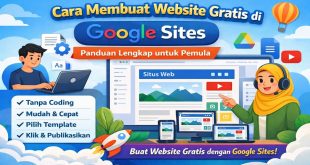 Ilustrasi cara membuat website gratis di Google Sites dengan panduan mudah tanpa coding untuk pemula