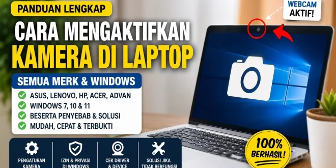 Cara mengaktifkan kamera di laptop ASUS Lenovo HP Acer Advan Windows 7 10 11 dengan panduan lengkap dan mudah