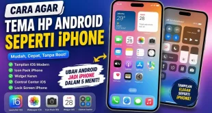 cara agar tema hp android seperti iphone tanpa root menggunakan launcher ios icon pack widget dan control center