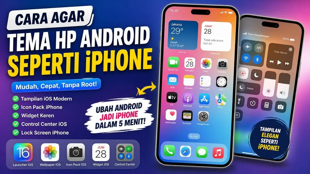 Cara Agar Tema HP Android Seperti iPhone (Mudah Tanpa Root)