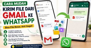 cara kirim file dari gmail ke whatsapp termasuk cara mengirim file besar dari gmail ke WA
