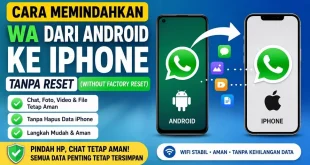 Ilustrasi cara memindahkan WhatsApp dari Android ke iPhone tanpa reset tanpa kehilangan chat dan media