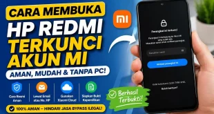 Ilustrasi cara membuka HP Redmi yang terkunci akun Mi menggunakan pemulihan akun Xiaomi secara resmi.