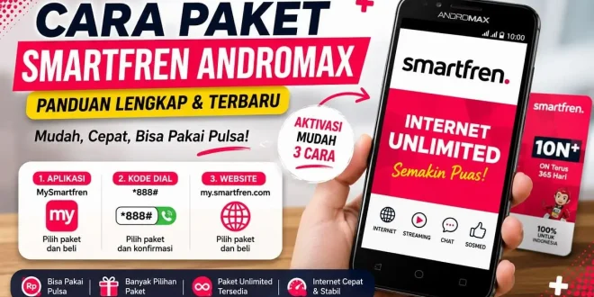 Panduan cara paket Smartfren Andromax lengkap mulai dari pembelian paket internet, aktivasi melalui aplikasi, kode dial *888#, hingga paket unlimited.