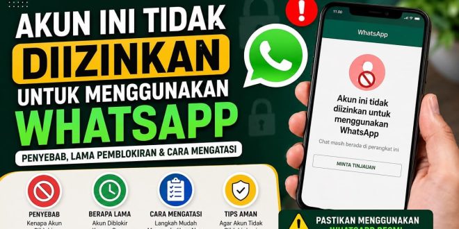 Ilustrasi akun ini tidak diizinkan untuk menggunakan WhatsApp beserta penyebab, lama pemblokiran karena spam, dan cara mengatasinya.