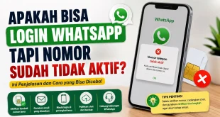 Ilustrasi cara login WhatsApp ketika nomor sudah tidak aktif atau hangus beserta solusi mendapatkan kembali akses akun.