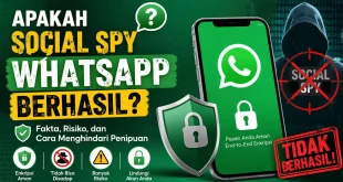 Ilustrasi apakah Social Spy WhatsApp berhasil dengan penjelasan bahwa aplikasi penyadap WhatsApp tidak dapat membaca chat karena enkripsi end-to-end.