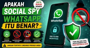 Ilustrasi apakah Social Spy WhatsApp itu benar beserta fakta bahwa layanan tersebut tidak dapat menyadap chat WhatsApp karena dilindungi enkripsi end-to-end.