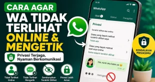 Ilustrasi cara agar WA tidak terlihat online dan mengetik menggunakan pengaturan privasi WhatsApp.