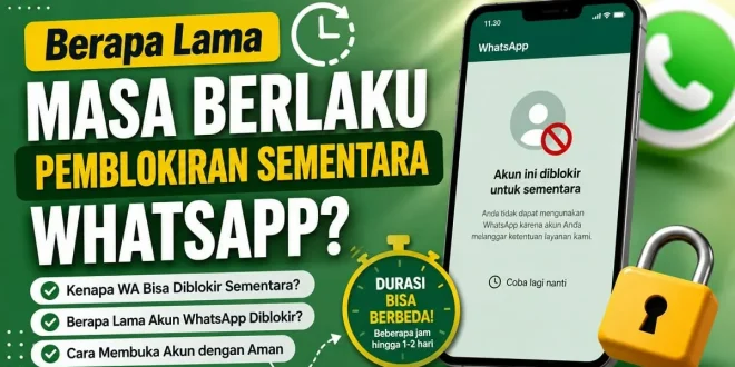 Berapa lama masa berlaku pemblokiran sementara WhatsApp