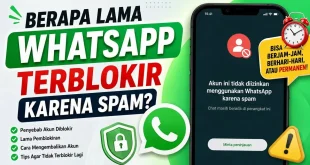 Ilustrasi berapa lama WhatsApp terblokir karena spam beserta penyebab, cara mengembalikan akun, dan tips agar tidak diblokir lagi.