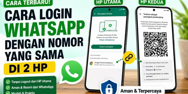 Cara login WhatsApp dengan nomor yang sama di 2 HP melalui perangkat tertaut