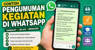 Contoh pengumuman kegiatan di WhatsApp yang singkat dan jelas
