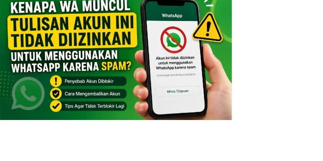 Ilustrasi akun WhatsApp tidak diizinkan untuk menggunakan WhatsApp karena spam beserta penyebab dan cara mengatasinya.